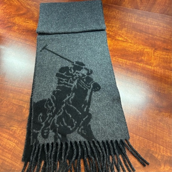 Polo Ralph Lauren Other - Polo by Ralph Lauren Charcoal Scarf Reversible NWOT